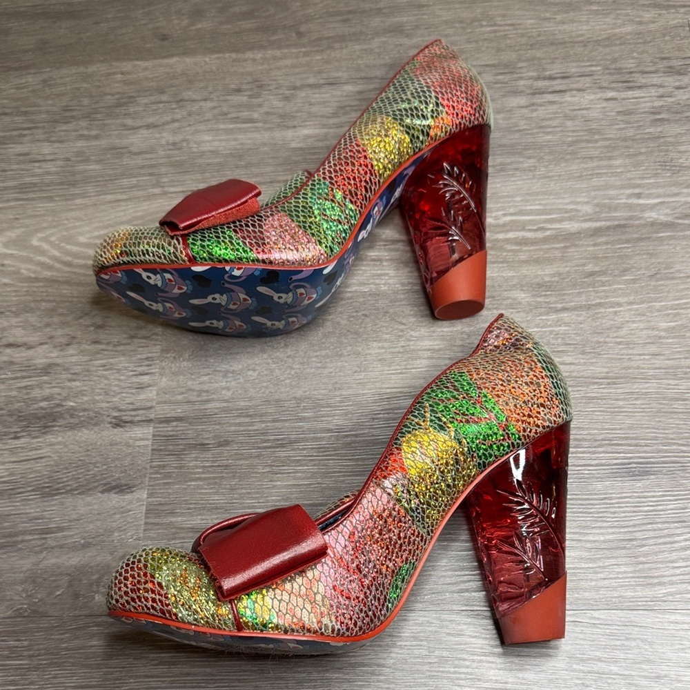 Irregular Choice Colorful Metallic Bow-Accent Pumps - Picture 5 of 10